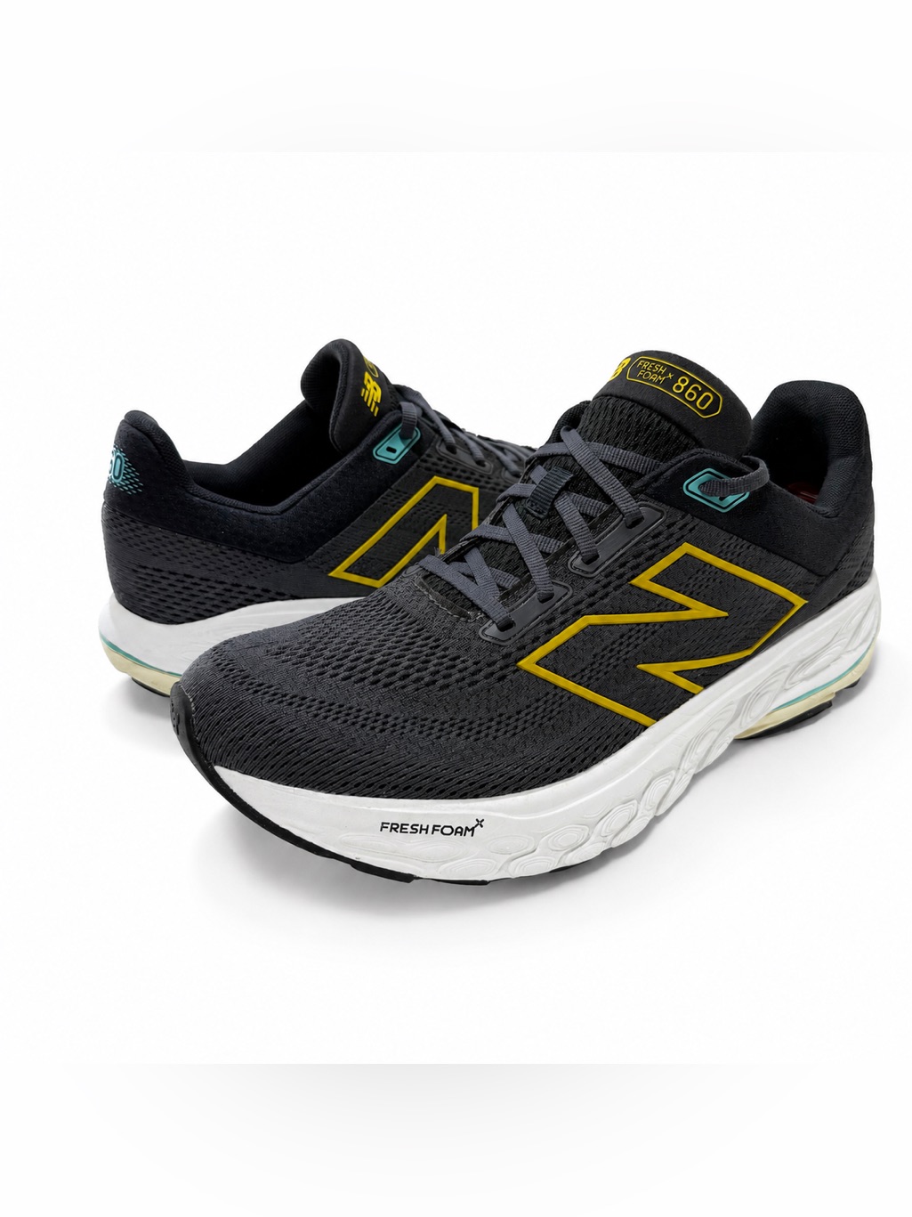 New Balance Fresh Foam X 860 V14 Menâs 11.5 Running Shoes Black Yellow